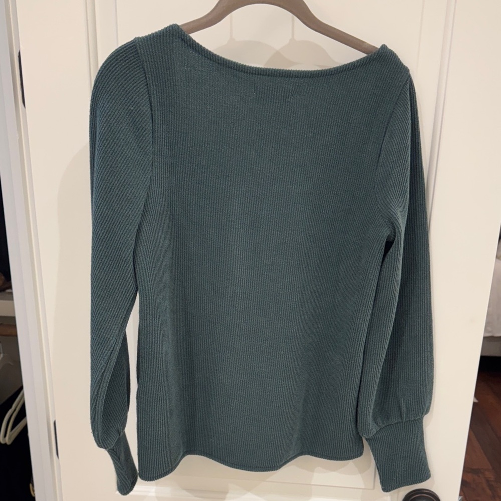 Ottoman Rib Square-Neck Top - Picture 6 of 6